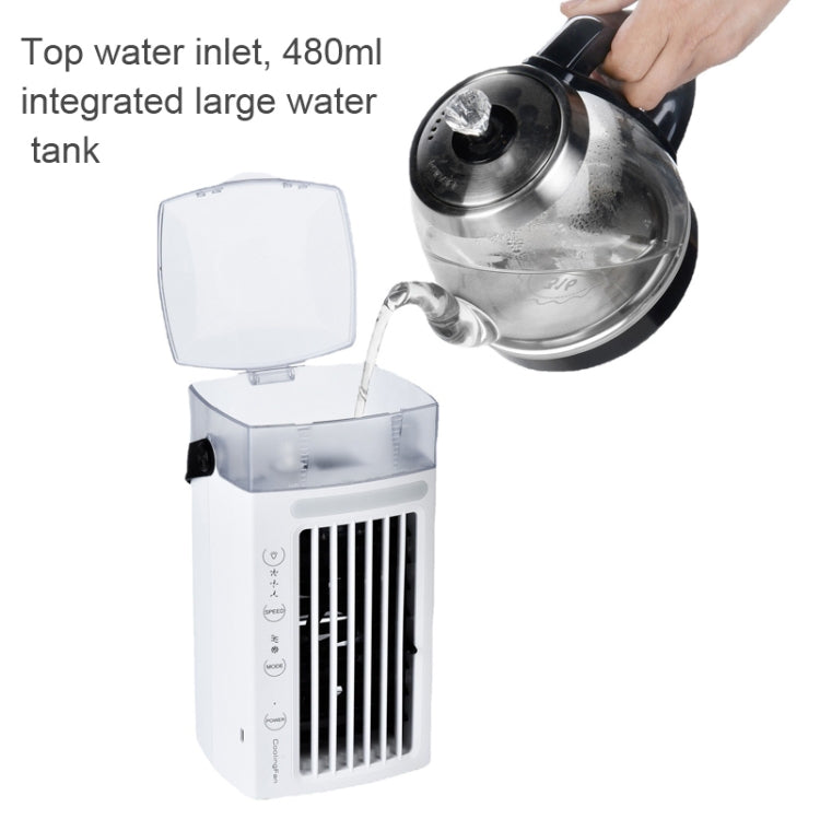 CF-002T 7W Mini Air Conditioning Fan USB Spray Fan With Colorful Light