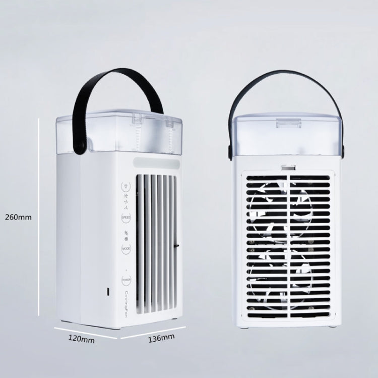 CF-002T 7W Mini Air Conditioning Fan USB Spray Fan With Colorful Light
