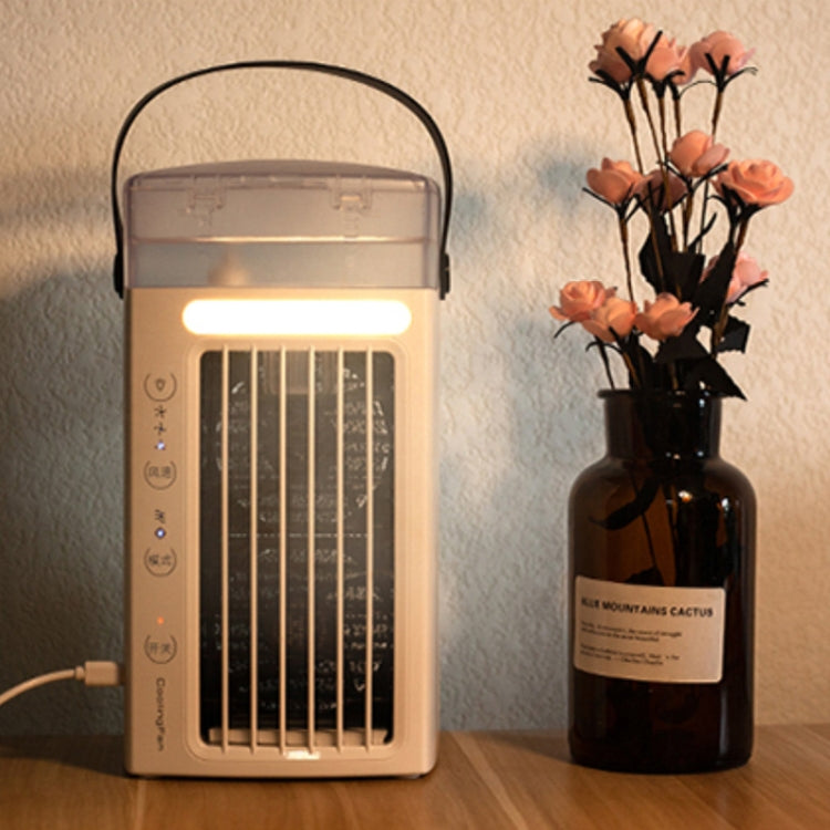 CF-002T 7W Mini Air Conditioning Fan USB Spray Fan With Colorful Light