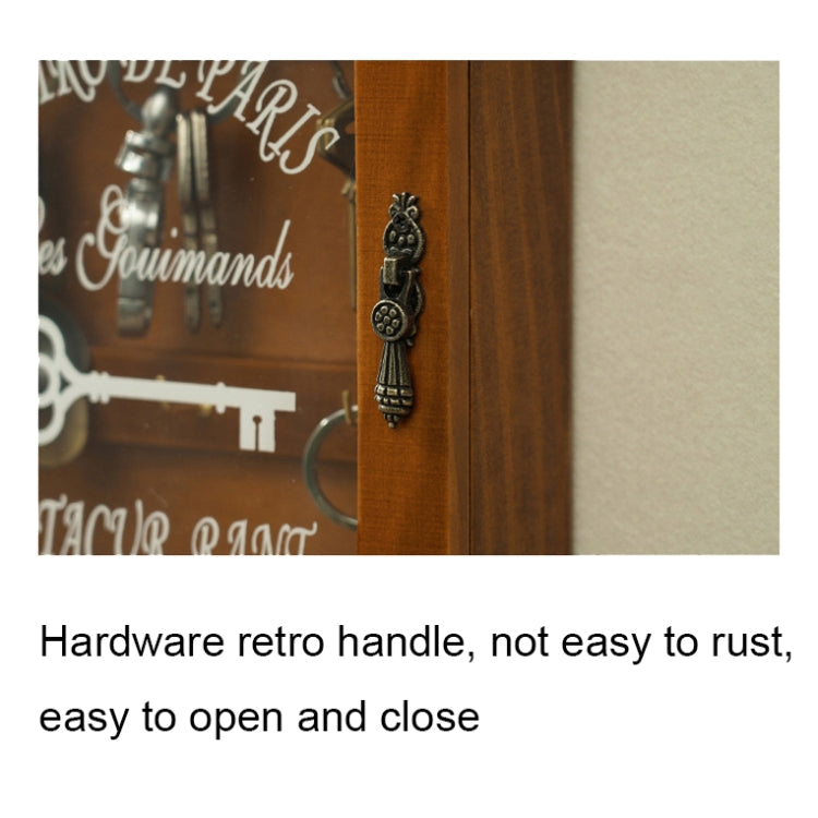 Entry Wooden Wall Hanging Key Storage Box, Spec: Blue with 3 Seamless Nails
