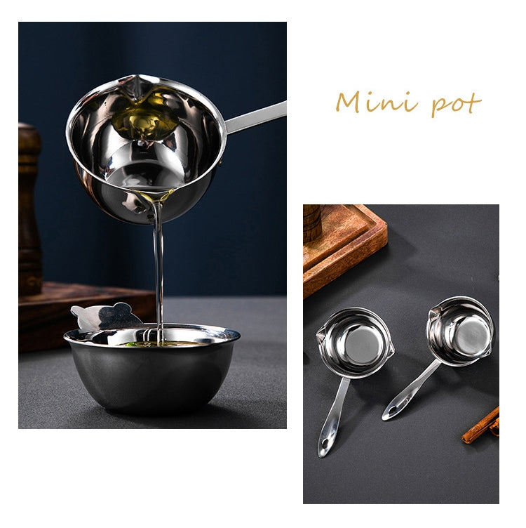 CC-0514 304 Stainless Steel Hot Oil Pan Seasoning Bowl, Spec: 8cm Sauce Disc