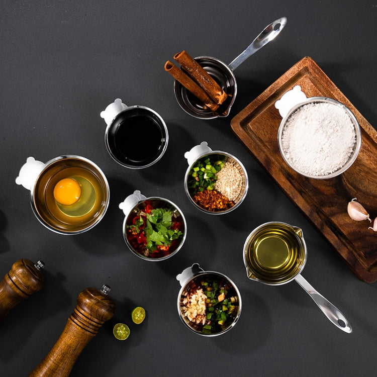 CC-0514 304 Stainless Steel Hot Oil Pan Seasoning Bowl, Spec: 8cm Sauce Disc