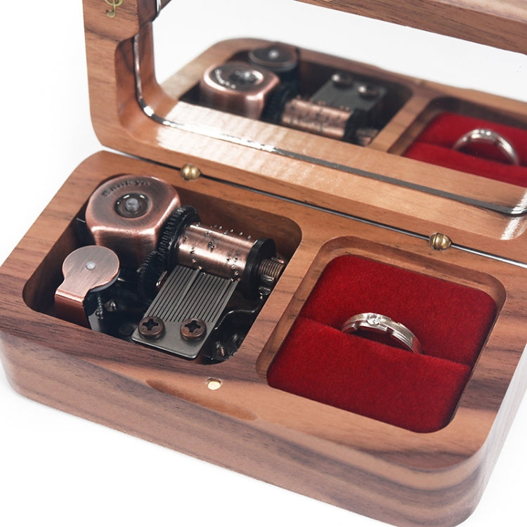 Wooden Music Box with Ring Storage Function, Spec: J281