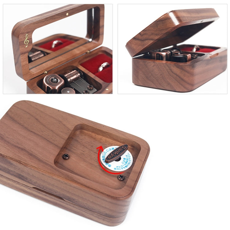 Wooden Music Box with Ring Storage Function, Spec: J282