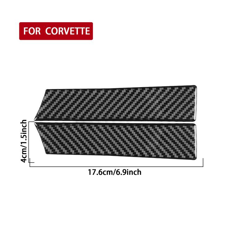 For Chevrolet Corvette C8 2pcs /Set Rear Engine Trim Strip - Black