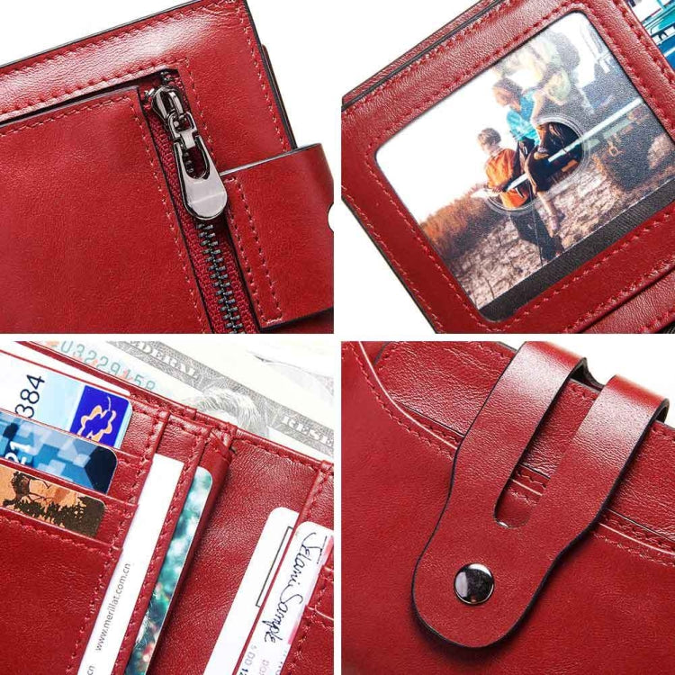 BP932 RFID Anti-Theft Brush Women Wallet Short Multi-Card Solt Pocket
