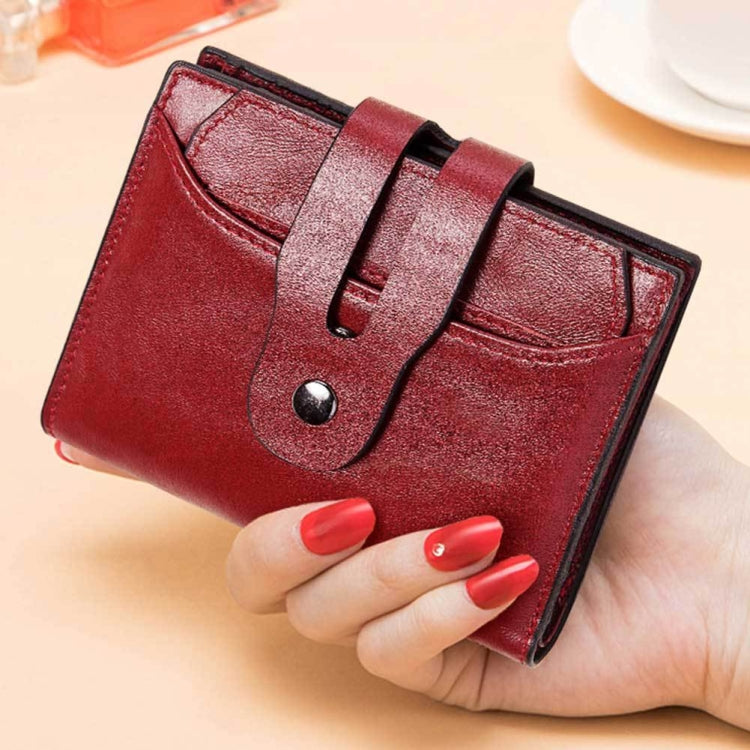 BP932 RFID Anti-Theft Brush Women Wallet Short Multi-Card Solt Pocket