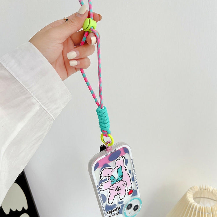 2 PCS  Mobile Phone Colorful Lanyard With Patch