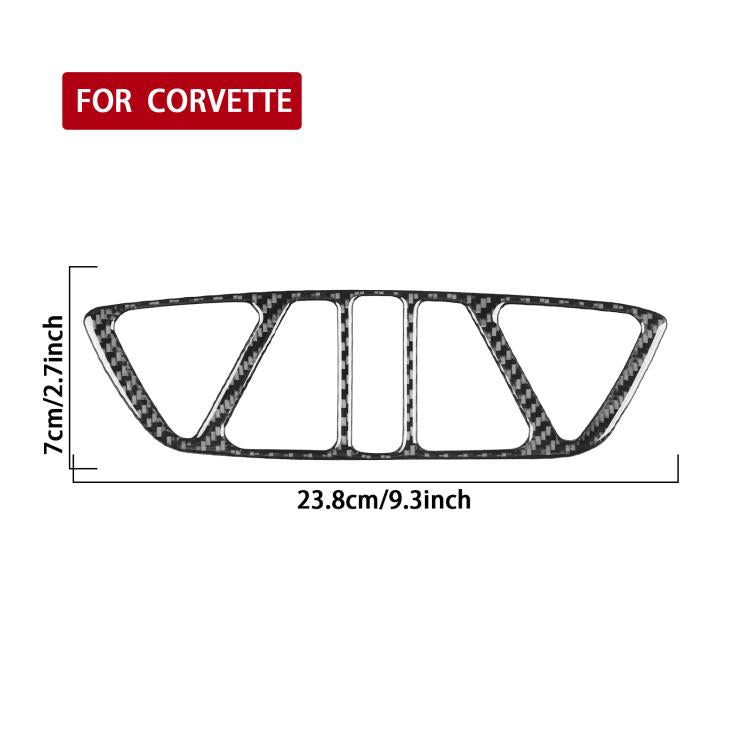 For Chevrolet Corvette C8 Trunk Buckle Decorative Sticker - Black