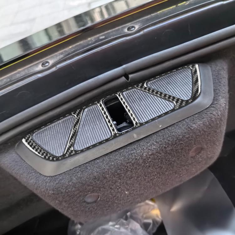 For Chevrolet Corvette C8 Trunk Buckle Decorative Sticker - Black