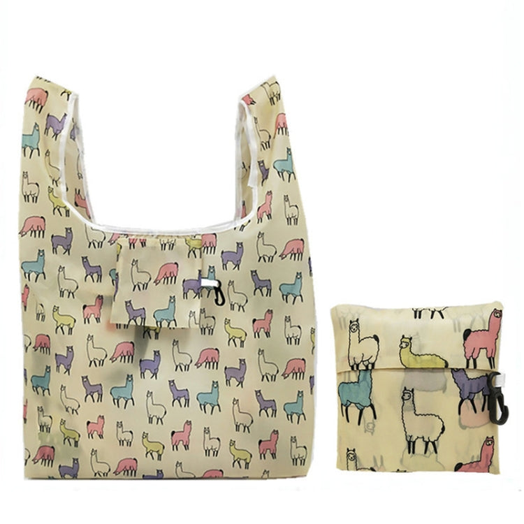 5 PCS M0048 Portable Foldable Printed Shopping Bag