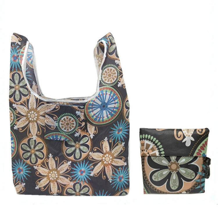 5 PCS M0048 Portable Foldable Printed Shopping Bag