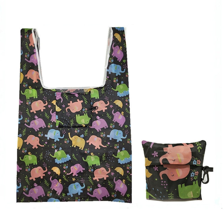 5 PCS M0048 Portable Foldable Printed Shopping Bag