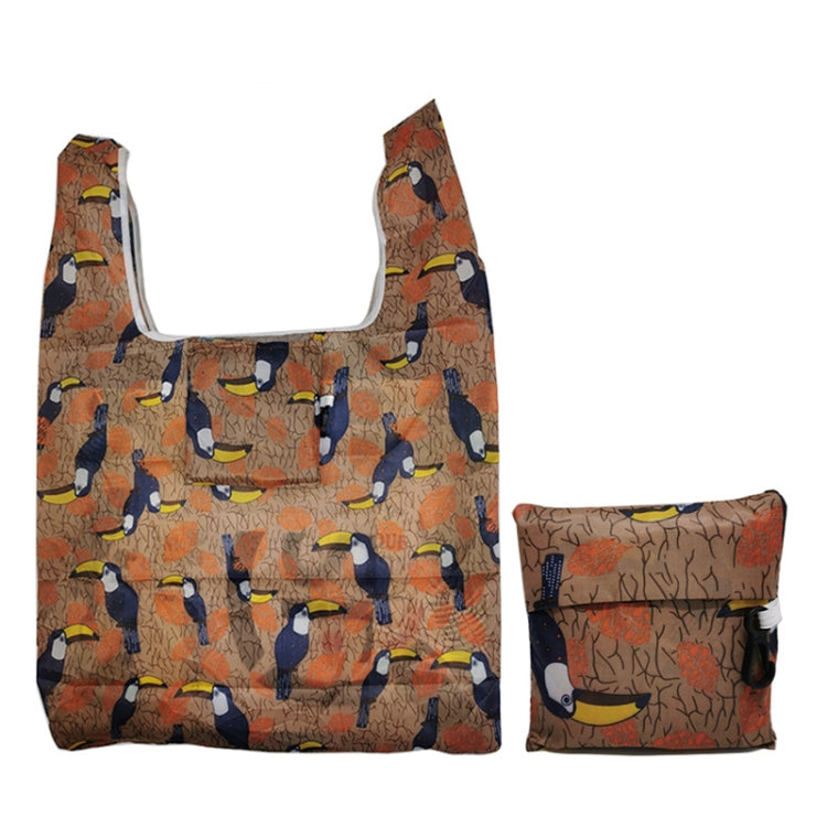 5 PCS M0048 Portable Foldable Printed Shopping Bag
