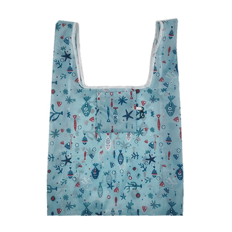 5 PCS M0048 Portable Foldable Printed Shopping Bag