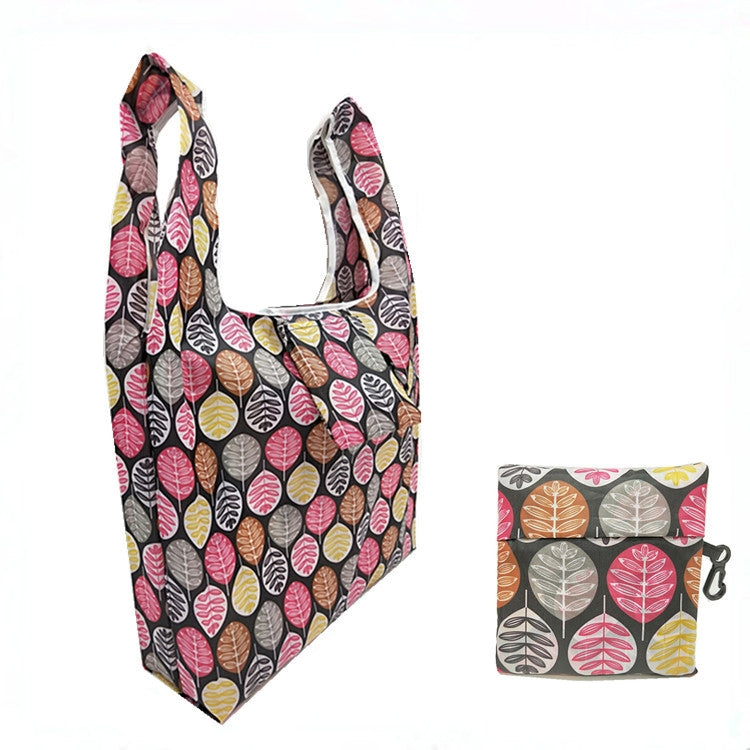 5 PCS M0048 Portable Foldable Printed Shopping Bag