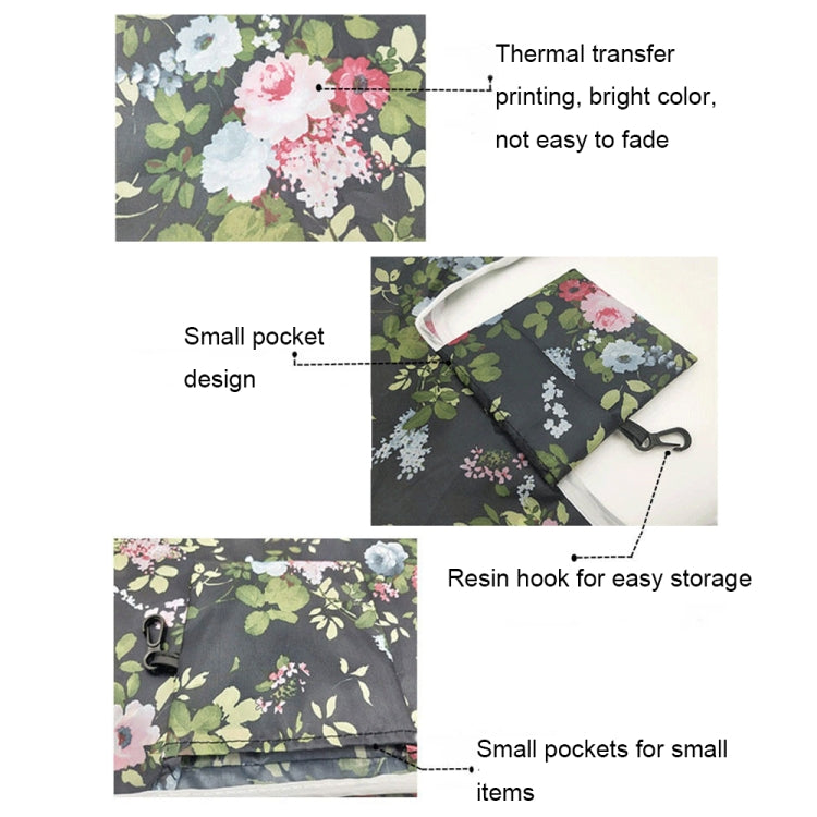 5 PCS M0048 Portable Foldable Printed Shopping Bag