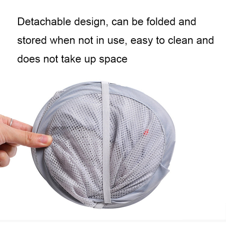 2 PCS 2005 Household Folding Wall Mounted Dirty Basket, Color: White Net