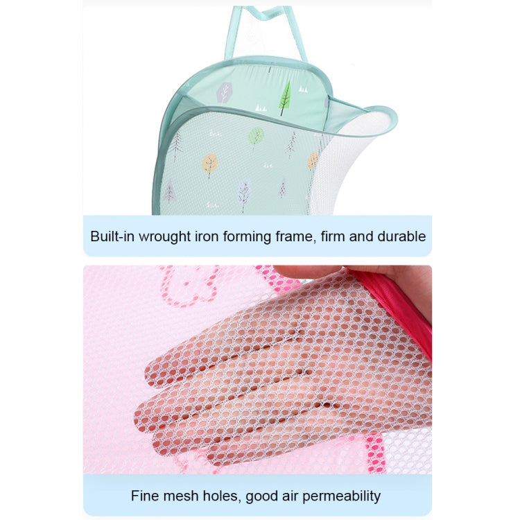2 PCS 2005 Household Folding Wall Mounted Dirty Basket, Color: Gray Net