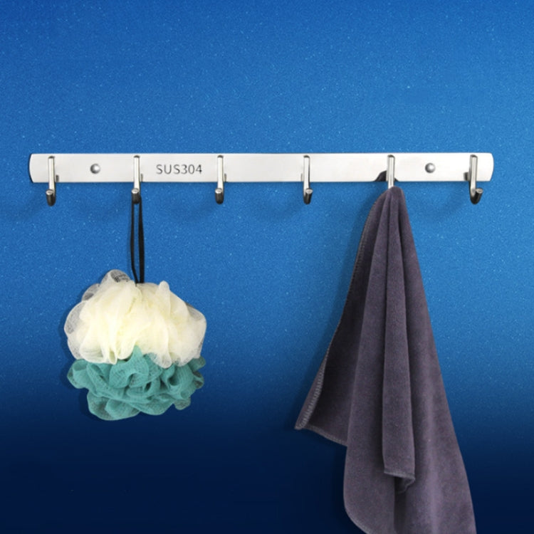 304 Stainless Steel No Punching Door Rear Coat Hook, Specification: 3 Hooks