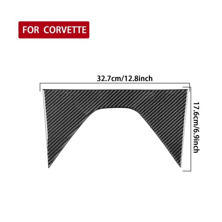 For Chevrolet Corvette C8 Roof Center Decoration Sticker - Black