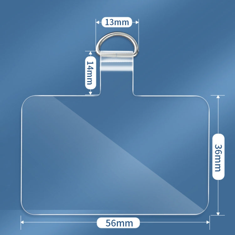 3 PCS Universal Phone Lanyard Gasket Back Stick TPU Connecting Piece(Transparent)