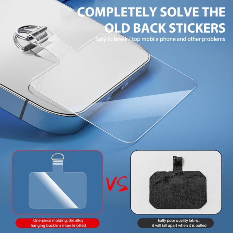 3 PCS Universal Phone Lanyard Gasket Back Stick TPU Connecting Piece(Transparent)