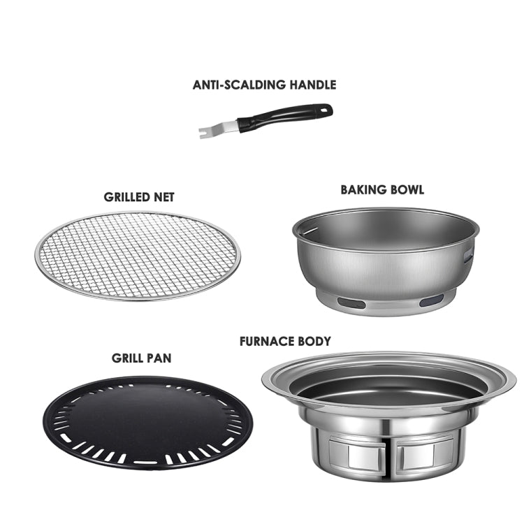 Home Multifunctional Adjustable Fire Barbecue Grill, Size: L (Grill Net)