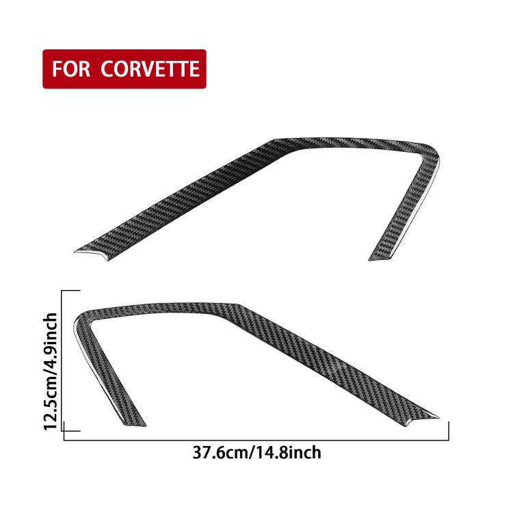 For Chevrolet Corvette C8 2pcs /Set Car Door Speaker Frame Sticker - Black