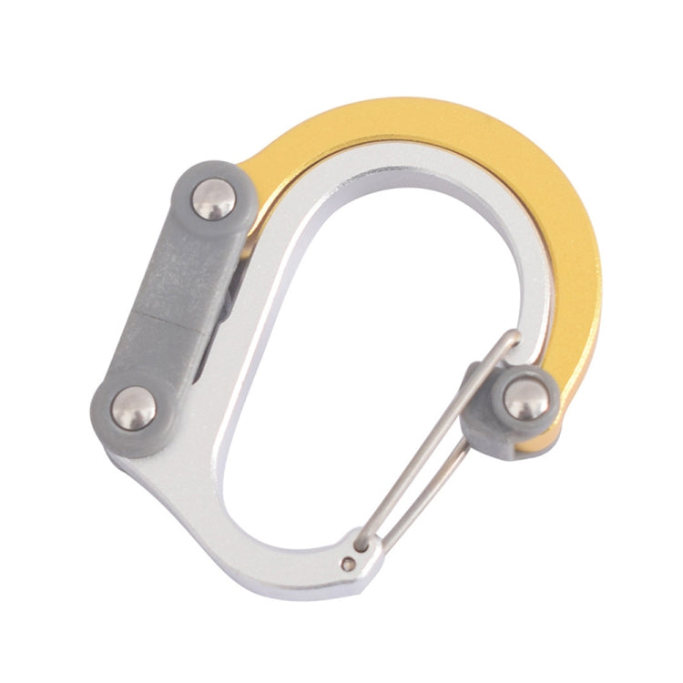Aluminum Alloy D-type Outdoor Mountaineering Hook, Specification: S (Gold)