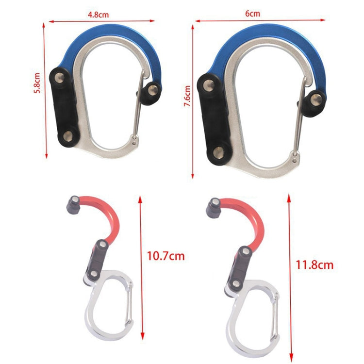 Aluminum Alloy D-type Outdoor Mountaineering Hook, Specification: S (Gold)