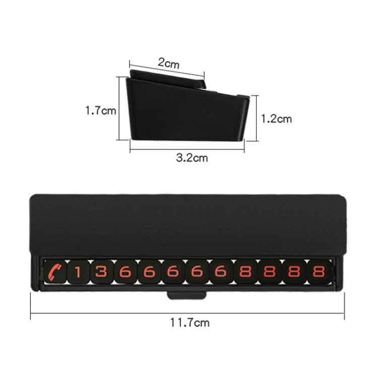 Sliding Cover Hidden Double Side Number Magnetic Suction Car Temporary Parking License