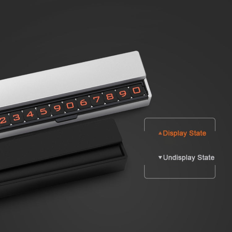 Sliding Cover Hidden Double Side Number Magnetic Suction Car Temporary Parking License