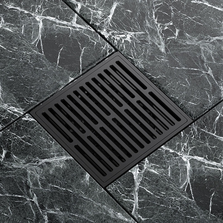 Bathroom Sewer Deodorant Pure Copper Floor Drain, Specification: Black