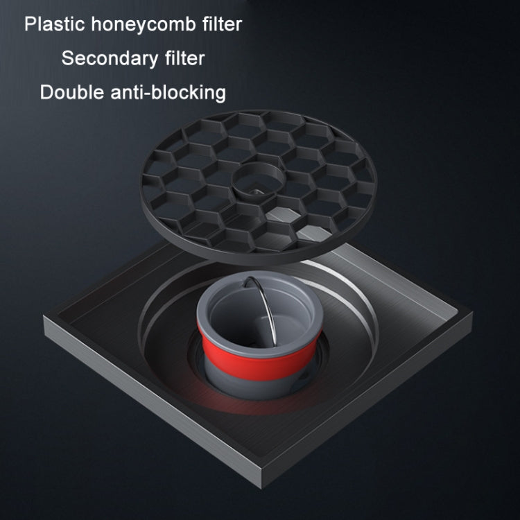 Bathroom Sewer Deodorant Pure Copper Floor Drain, Specification: Chrome