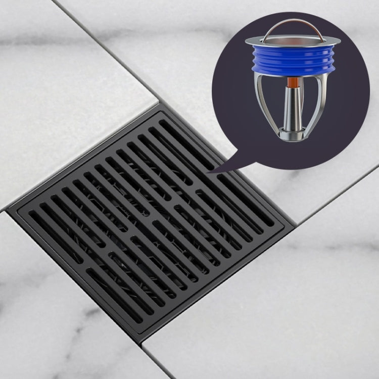 Bathroom Sewer Deodorant Pure Copper Floor Drain, Specification: Black+Inner Core