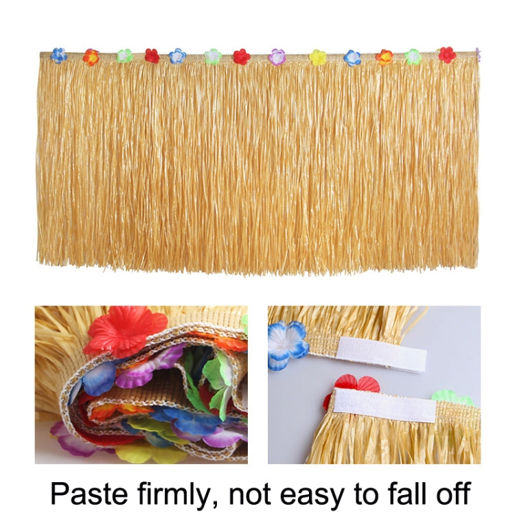 2 Sets Hawaiian Tassel Table Skirt Simulation Turtle Leaf Festival Party Scene Table Arrangement Props