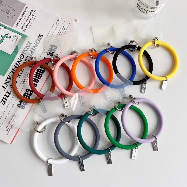 3 PCS Phone Case Silicone Bracelet Keychain Anti-fall Phone Lanyard with Patch