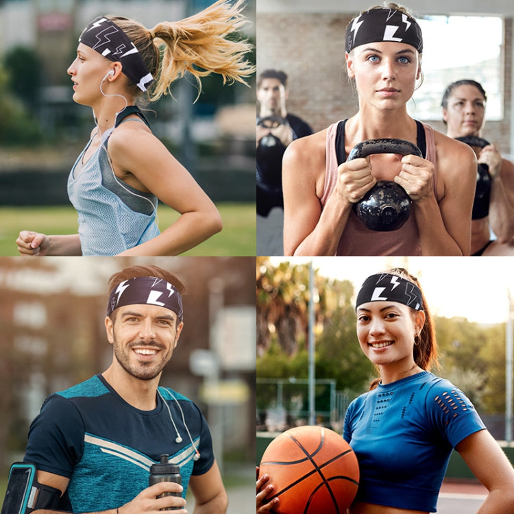 Sports Sweatband Fitness Antiperspirant Headband, Size: Classic Black