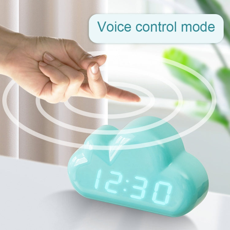 1966 Cute Cloud Shape Voice-activated LED Bedside Alarm Clock