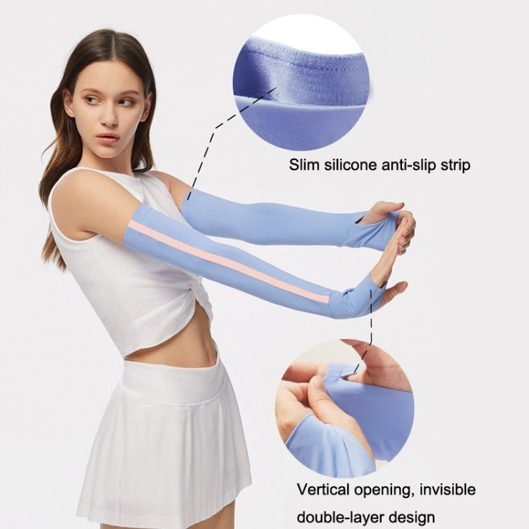 1 Pair Sunscreen Ice Silk Sleeves Outdoor Cycling Driving UV Protection Sleeves, Size: