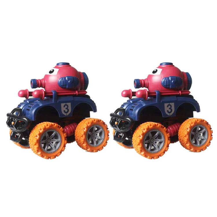 2PCS Children Collision Bounce Deformation Launch Tank Car Toy