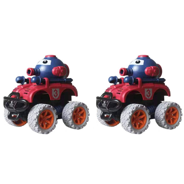 2PCS Children Collision Bounce Deformation Launch Tank Car Toy