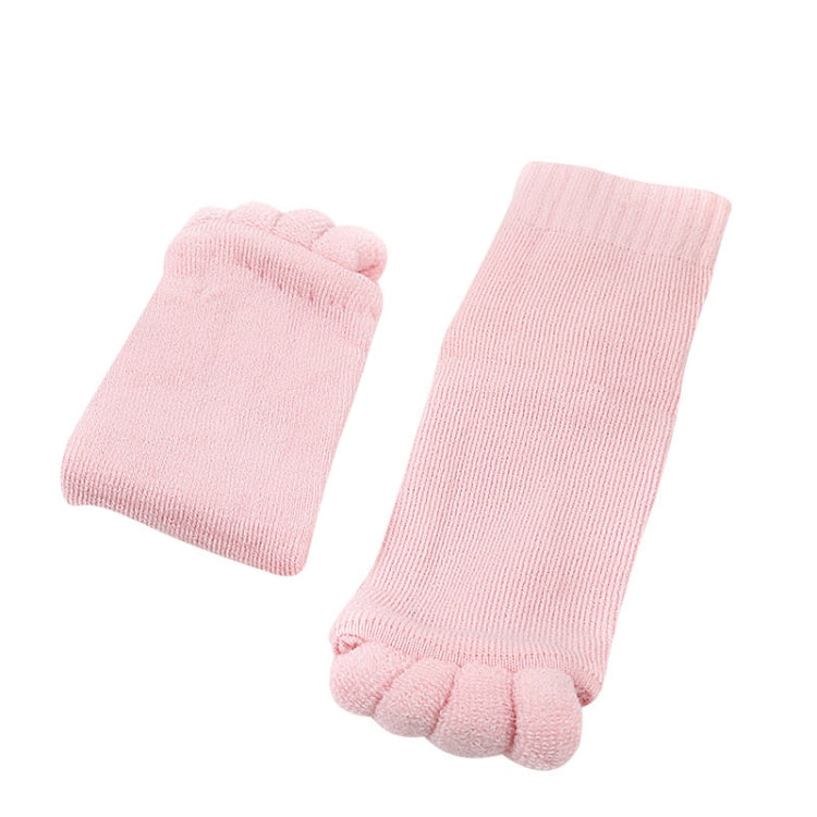 Massage Five-finger Socks Thickened Open-toed Socks, Color: Pink