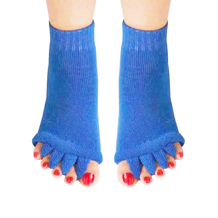 Massage Five-finger Socks Thickened Open-toed Socks, Color: Royal Blue