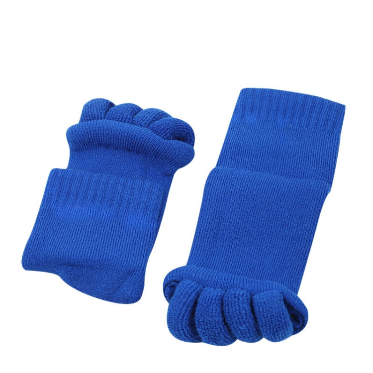 Massage Five-finger Socks Thickened Open-toed Socks, Color: Royal Blue