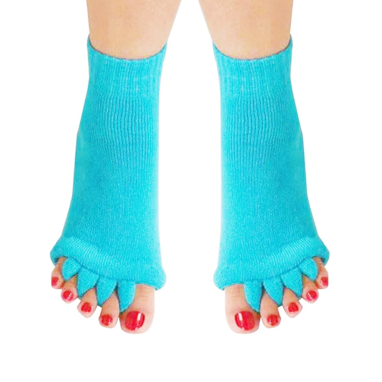Massage Five-finger Socks Thickened Open-toed Socks, Color: Blue