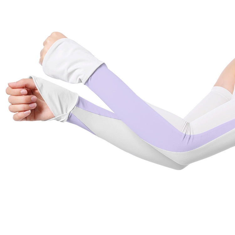 1 Pair Summer Sun Protection Extended Ice Sleeves UV Protection Arm Sleeves, Size: