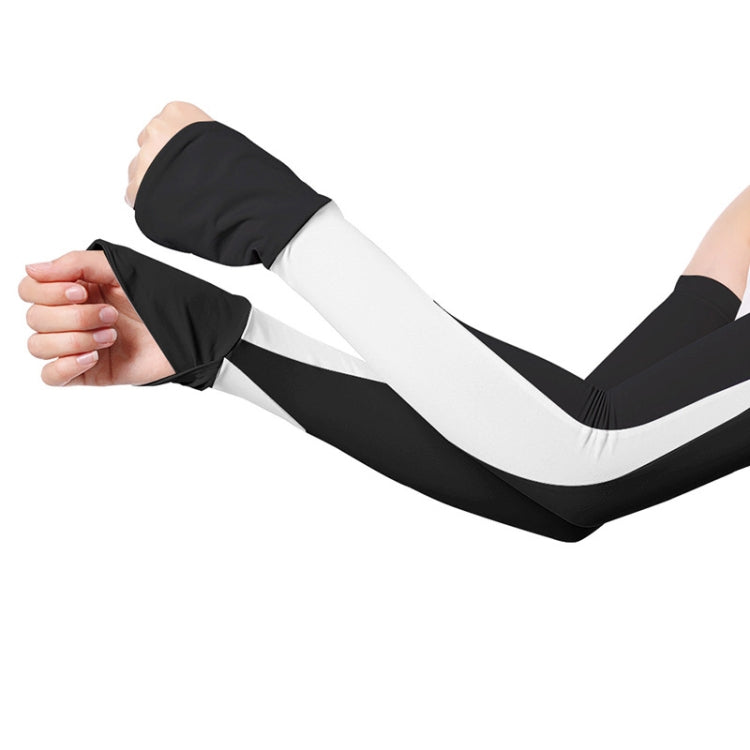 1 Pair Summer Sun Protection Extended Ice Sleeves UV Protection Arm Sleeves, Size: