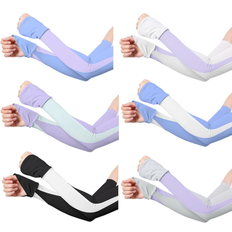 1 Pair Summer Sun Protection Extended Ice Sleeves UV Protection Arm Sleeves, Size: